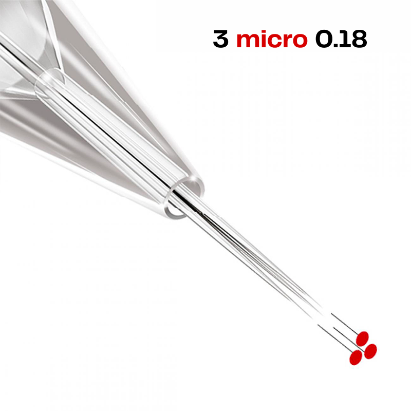 PERFECTION Needles 3 Micro 0.18 - 10 pezzi
